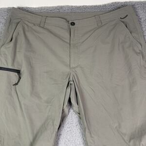 REI Co-op Trailmade Pants Mens 44x30 Green Hiking Stretch Zip Pocket Drawstring